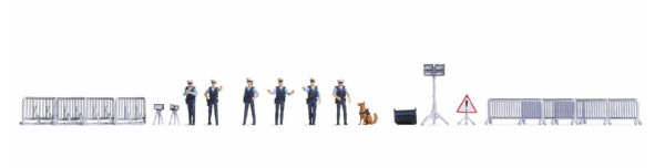 NOC16260 - Figurines thématiques – Opération de police – Policiers, chien et accessoires - 1