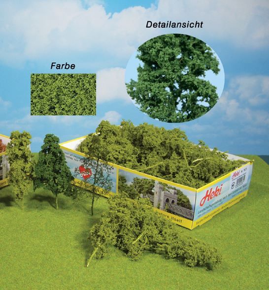 HEK1631 - 15 Arbres et Buissons en fibres naturelles - vert clair - 1