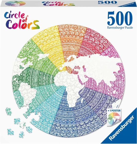 RAV171682 - Puzzle 500 Pièces Mandala Circle of Colors - 1