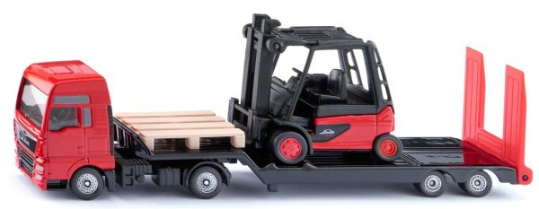 SIK1763 - MAN Lkw 4x2 avec porte engins et chariot élévateur LINDE - 1