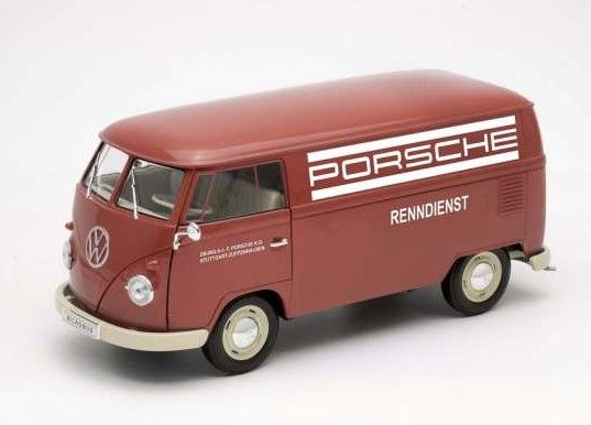 WEL18053TDA - VOLKSWAGEN T1 bus PORSCHE RENNDIENST rouge - 1