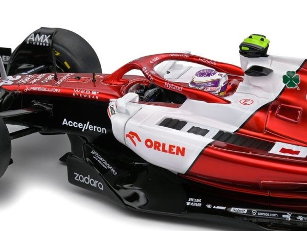 Miniature Alfa Romeo C42 F1 – Solido 1/18 – Blanc Guanyu Canada GP 2022
