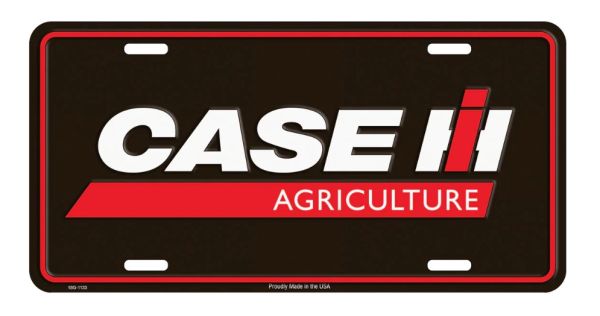 SIGN-1812 - Plaque métallique CASE IH noir – 30 x 15 cm - 1