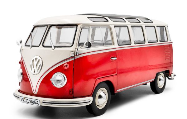 SOL1813402 - VOLKSWAGEN Type 1 Samba 1962 rouge et blanc - 1