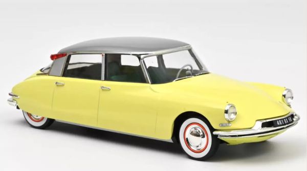 NOREV181762 - CITROEN DS19 1960 Jaune jonquille avec caravane Digue Panoramic - 1