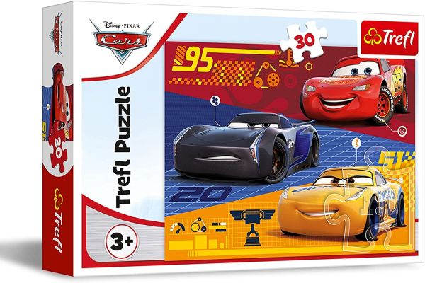 TRF18274 - Puzzle 30 Pièces DISNEY – CARS avant la course - 1
