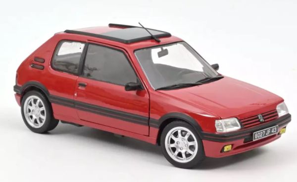 NOREV184848 - PEUGEOT 205 GTi 1.9 PTS Rims 1991 Rouge - 1