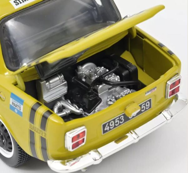 Simca Rallye II Vert-Jaune – Maquette Herpa Échelle 1:87 – Miniature Plastique Collection – Made In Germany – Pour Diorama Et Collectionneurs