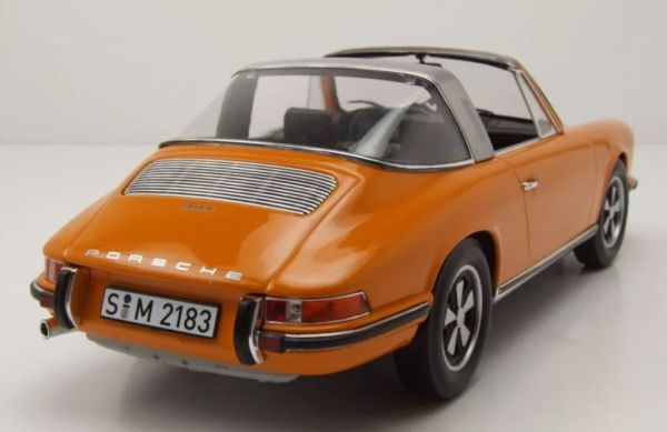 Porsche 911 Targa 1970 Orange - Maquette 1:18 Norev - Neuve Sous Boîte