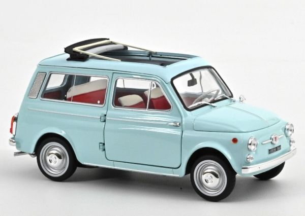 NOREV187742 - FIAT 500 Giardiniera 1964 Bleu Aigue-marine - 1