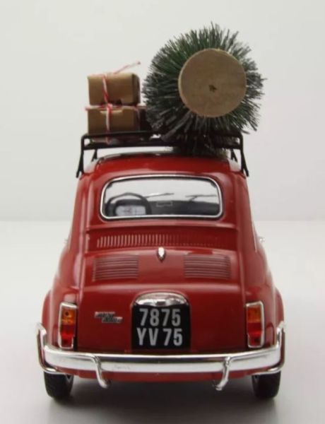 Polistil Fiat 500L Rouge 1968 - 1/25 - Miniature Métal Jamais Jouée, En Boîte Avec Livret