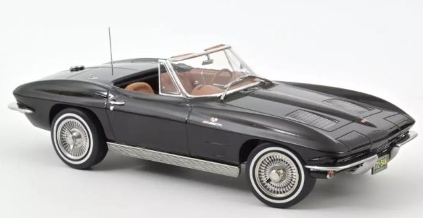 NOREV189055 - CHEVROLET Corvette Sting Ray Cabriolet 1963 Noir - 1
