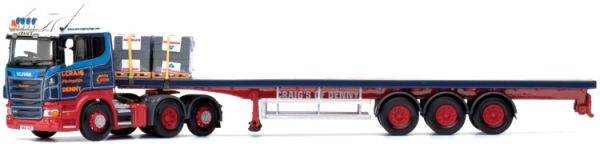 CORCC13748 - SCANIA R420 6x4 Avec remorque plateau 3 Essieux et 4 palettes 
