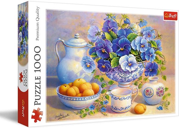 TRF10466 - Puzzle 1000 Pièces Le bouquet bleu - 1