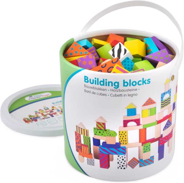 NCT10813 - Baril de cubes en bois 100 pièces - 1