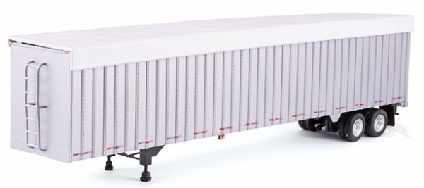 TON120102 - Remorque caisse rigide 2 essieux avec bache blanche Ech:1/53 - 1