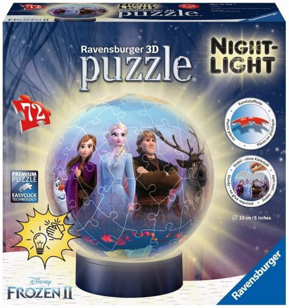 RAV111411 - Puzzle 3D veilleuse 72 Pièces La Reine des Neiges - 1