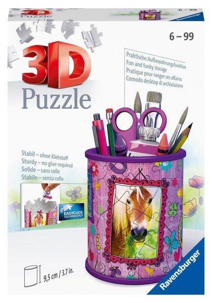 RAV111756 - Puzzle 3D 54 Pièces pot à crayons Chevaux - 1
