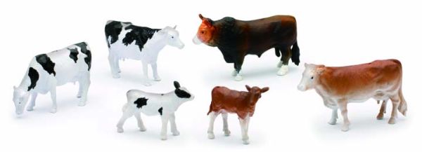 NEW05593E - Set de 3 vaches debout 2 veaux et 1 taureau - 1