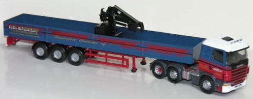 CORCC12223 - SCANIA Dropside 6x2 Avec grue de déchargement et remorque 3 Essieux 