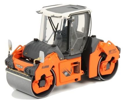 SCH25890 - Rouleau compacteur HAMM HD+ 110 Cabine fermée Ech:1/87 - 1