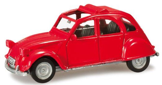HER20824-003 - CITROEN 2 CV Cabriolet Rouge Ech:1/87 - 1
