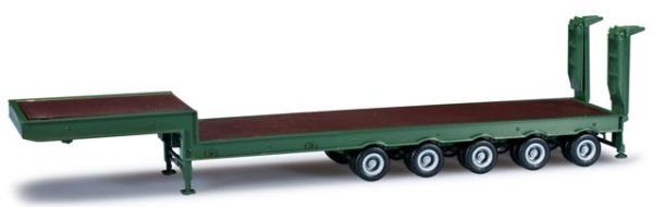 HER075879-003 - Remorque Porte Engins 5 Essieux Verte Ech:1/87 - 1