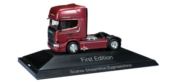 HER110655 - SCANIA R TOPLINE V8 Bordeaux Ech:1/87 - 1