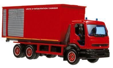 SOL3175 - RENAULT 6x4 Unité D'intervention Chimique pompier Ech:1/50 - 1