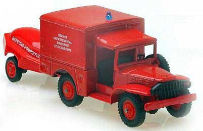 VEREM152 - DODGE 4x4 Avec Motopompe Pompier Ech:1/55 - 1