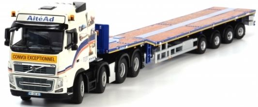 WSI5169451 - VOLVO FH3 8x4 Globetrotter Avec Remorque 4 Essieux NOOTEBOOM Extensible 
