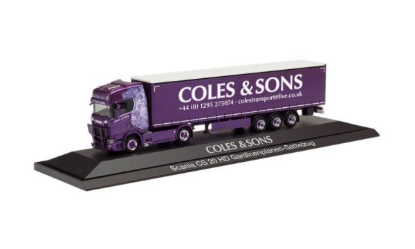 HER122108 - SCANIA CS20 4x2 avec remorque bâchée COLES & SONS - 1