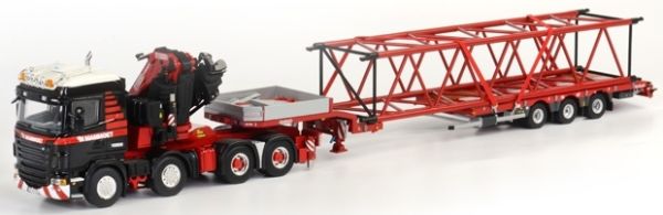 WSI02-1471 - SCANIA R Highline 8x4 AVec grue de déchargement et remorque 3 Essieux 