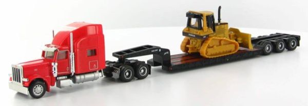 NOR55416 - PETERBILT 389  6x4 Avec remorque porte Engins 3 Essieux et bull D5M Ech:1/87 - 1
