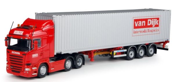 TEK65883 - SCANIA 3 Essieux Avec Porte container 3 Essieux et container 40 Pieds 