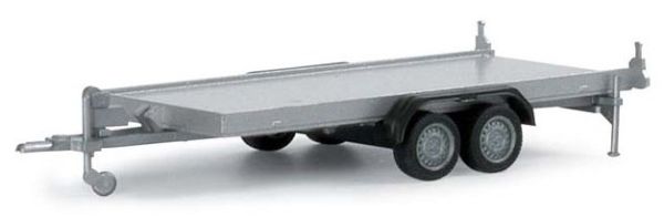 HER052450 - Remorque Plateau 2 Essieux Ech:1/87 - 1