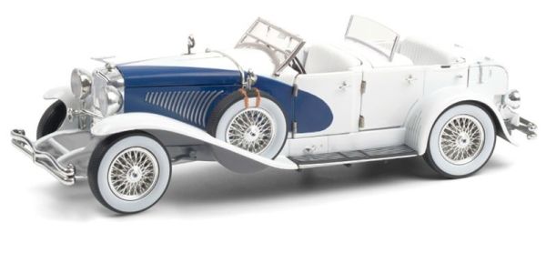 GREEN13589 - DUESENBERG II SJ 1934 Bleue et Blanche - 1