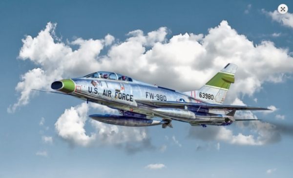 ITA1398 - Avion de chasse F-100F Super Sabre à assembler et à peindre - 1
