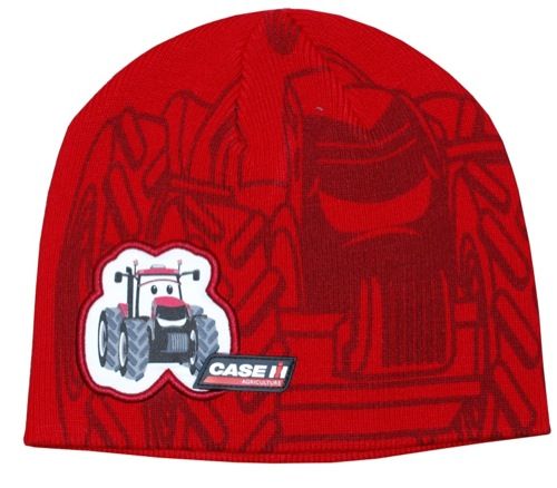 BON13CIHK015-TOD - Bonnet pour enfant CASE IH rouge avec tracteur - 1