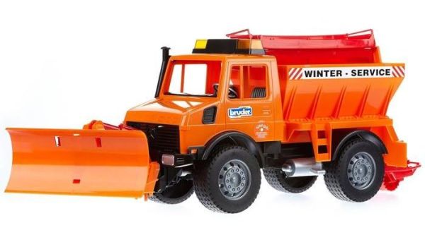 BRU2572 - UNIMOG de déneigement Avec lame et saleuse Ech:1/16 - 1