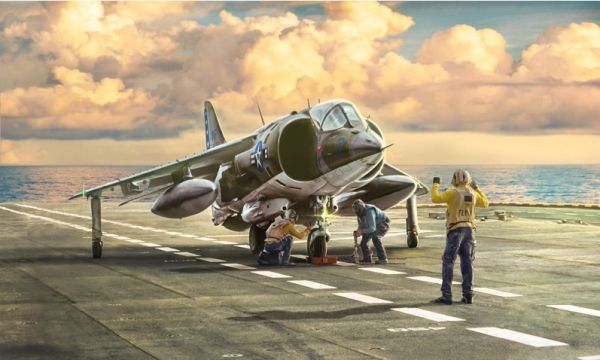 ITA1410 - Avion de chasse AV-8A Harrier à assembler et à peindre - 1