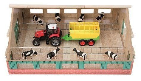 KID610004 - Stabulation Avec un tracteur, une remorque, et 8 vaches Ech:1/50 - 1