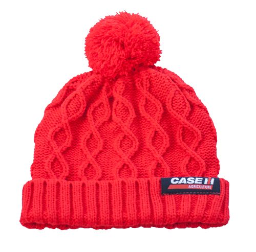 BON14CIHK017-TOD - Bonnet CASE IH avec pompon rouge pour enfant - 1