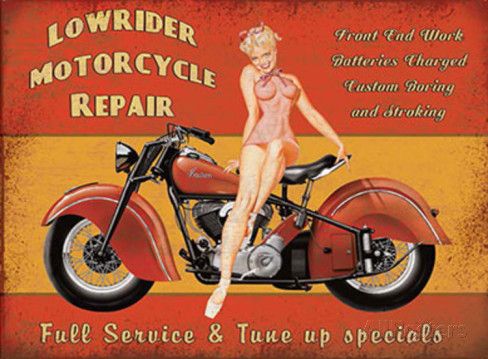 IES47G - Plaque Lowrider MotorCycle Repair - 1