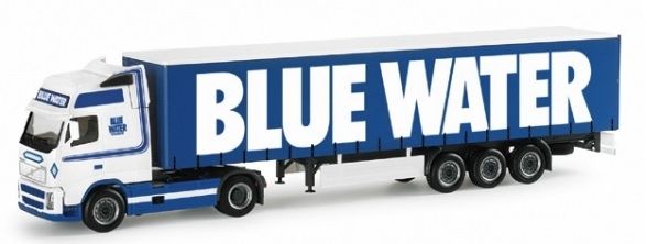 HER153850 - VOLVO FH GL XL 4x2 avec remorque bâchée 3 Essieux BLUE WATER - 1