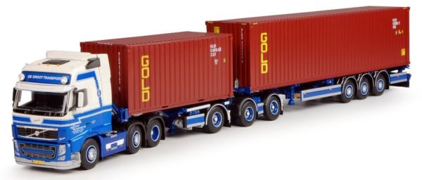 TEK64408 - VOLVO FH03 GL XL  6x4 Avec container 20 Pieds, dolly et container 40 Pieds avec remorque 3 Essieux - 1