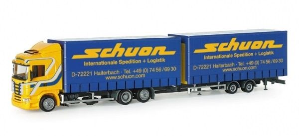 HER154154 - SCANIA R Highline porteur 4x2 avec remorque 2 essieux bâchée SCHUON - 1