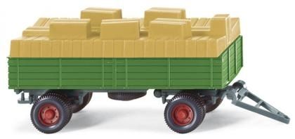 WIK087904 - Remorqe 2 Essieux avec Chargement de Paille Ech:1/87 - 1