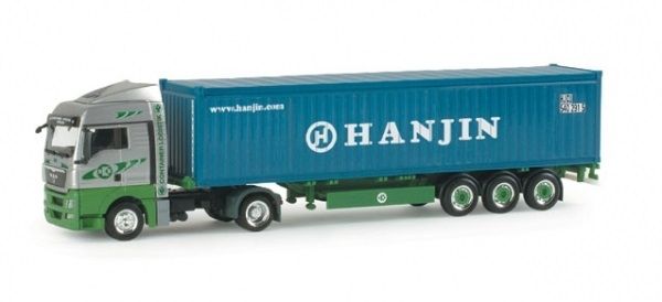 HER155519 - MAN TGX XLX 4x2 EKB avec porte container et container 40 Pieds HANJIN - 1