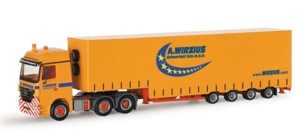 HER155762 - MERCEDES Actros LH02 6x4 avec remorque surbaissée 4 Essieux A.WIRZIUS - 1